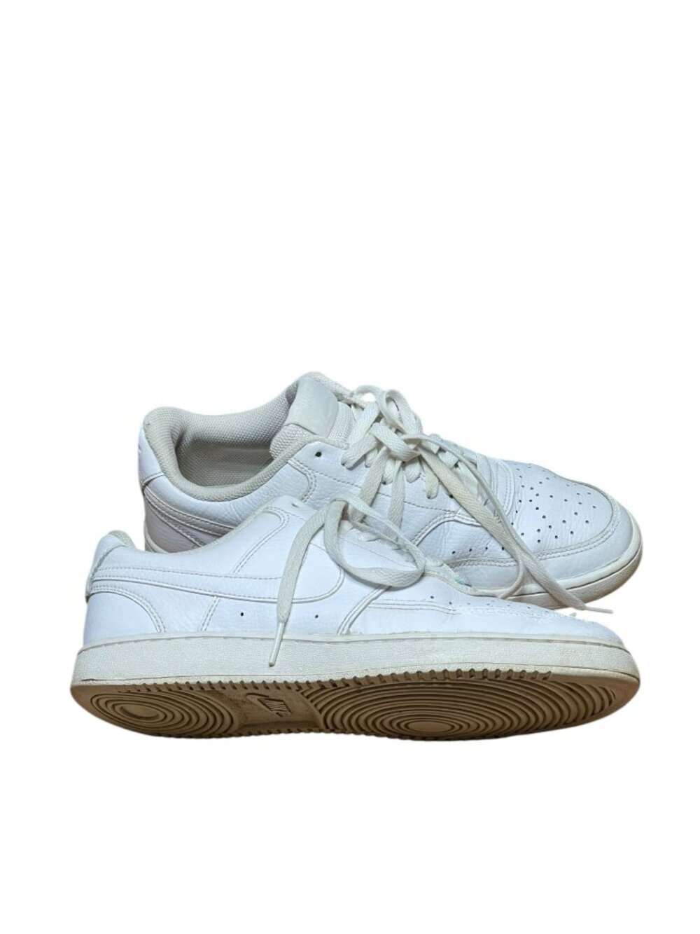 white Nike Court Vision Leather Low shoes for Women Size 10 - Picture 1 of 8